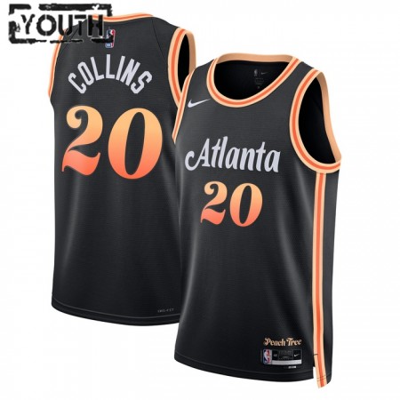 NBA Børn Trøje Atlanta Hawks John Collins 20 2022-23 Nike City Edition Sort Swingman